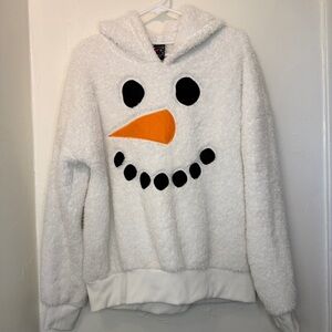 Fluffy Snowman Holiday Pullover Hoodie (S&S Holiday Factory)
